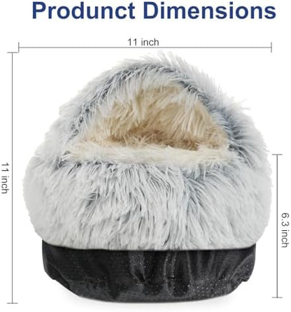 Guinea Pig Hideout, Doughnut Guinea Pig Bed, Hamster Rabbit Bunny Bed(Grey)