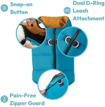 Gooby Padded Vest Dog Jacket, Solid Red, X-Large
