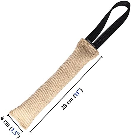Dingo Gear Dog tug Toy with Handle, Natural fibers Jute 1,5x13,5in