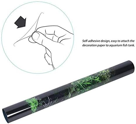 Black Aquarium Background Static Cling, Reusable PVC Fish Tank Wallpaper 24x11.8 24x15.7 30x18.1 36x19.7 48x18.1, No Glue Fish Tank Backdrop Easy to Install for Aquarium Decor