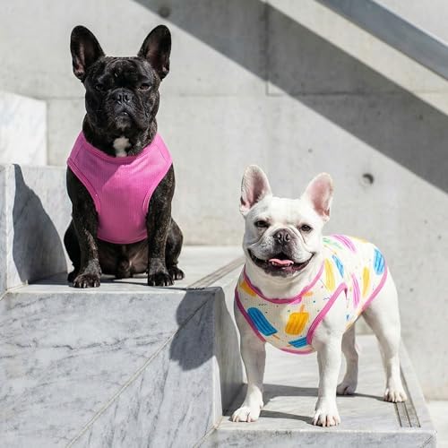 KYEESE 2Pack Dog Shirts for Small Dogs Breathable Mesh Tank Top