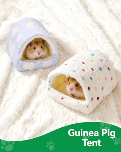 Hamster Hideout Hamster House,Washable Guinea Pig Cage Small Animal Cage Accessories for Mouse Chinchillas Hamsters Hedgehogs Ferrets Bearded Dragons and Rats