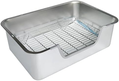 Stainless Steel Rabbit Sifting Litter Box (XL)