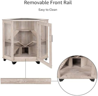 unipaws Chinchillas Hedgehog Cage with Ramp and House with Waterproof Mats