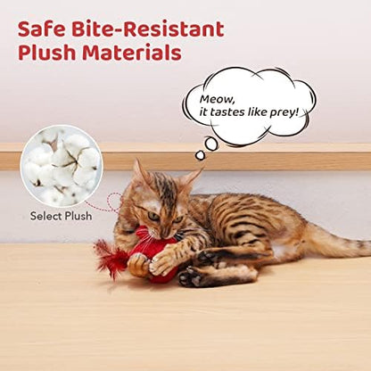 Potaroma Cat Toys Chirping Birds 2 Pcs with Catnip SilverVine, Interactive Cat Kicker, Lifelike Birdie Tweets, Indoor Kitty Kitten Exercise Toys 4.0"