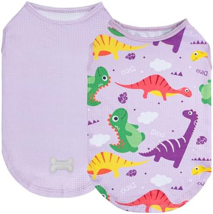 KYEESE 2Pack Dog Shirts for Small Dogs Breathable Mesh Tank Top