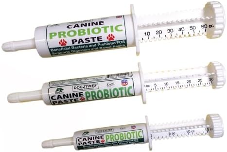 Dogzymes Canine Probiotic Paste Beneficial Bacteria-Enzyme 2.3 Billion CFU/gm Saccharomyces boulardii Organic Dried Honey Powder (60 Gram)