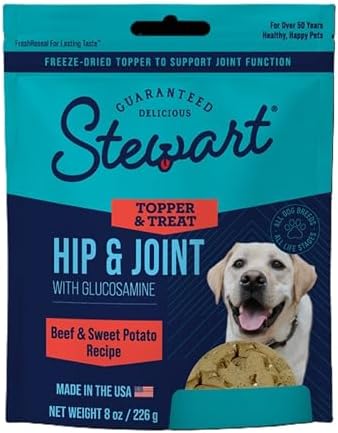Stewart Freeze Dried Dog Treats & Food Topper, Hip & Joint Formula, 8 oz