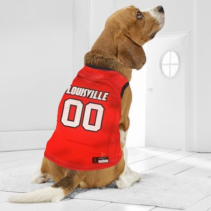 NCAA Basketball Pet Jersey Louisville Cardinals Dog Jersey, Large