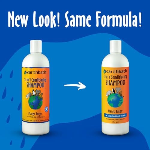 earthbath Mango Tango 2-in-1 Conditioning Shampoo, 16 Oz (1 Pack)