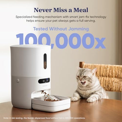 Pawsync Automatic Cat Feeder, WiFi & Smart Scale, Remote Feeding