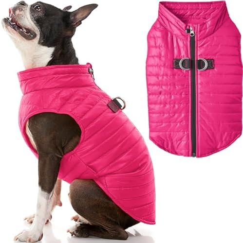 Gooby Puffer Vest Dog Jacket, Pink, X-Large