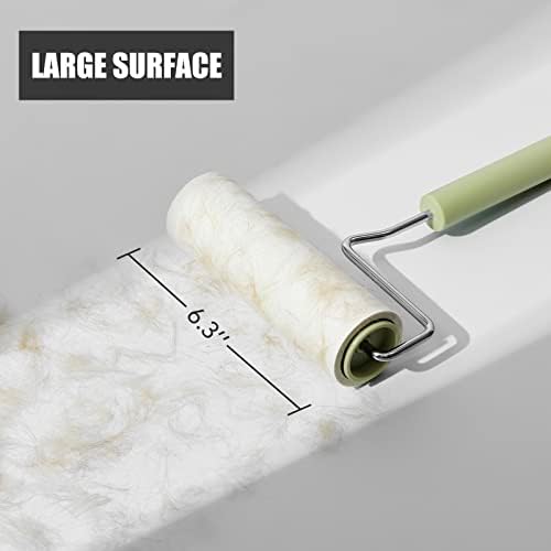 Extra Sticky Large Surface Lint Roller, 6.3''Wide Roller for Pet Hair