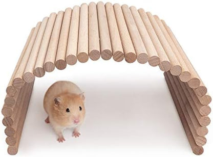 Niteangel Hamster Climbing Ladder Wooden Suspension Bridge for Guinea Pigs Rats Hedgehog Gerbils Mouse Sugar Glider and Other Small Animals (Medium)