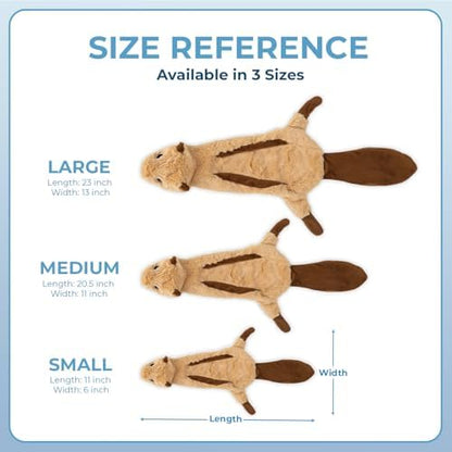 Best Pet Supplies 2-in-1 Stuffless Squeaky Dog Toy - Squirrel, Small