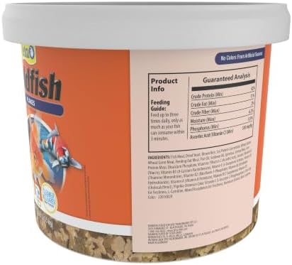 Tetra Goldfish Flakes, Nutritionally Balanced Diet For Aquarium Fish, Vitamin C Enriched Flakes, 4.52 lbs oz
