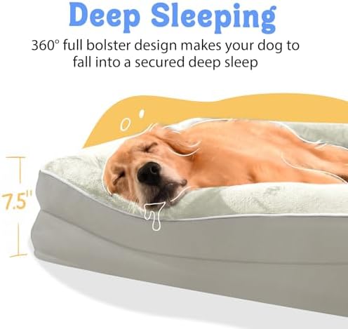 Chez Paw Waterproof Orthopedic XL Dog Bed for Large and Extra Large Dogs