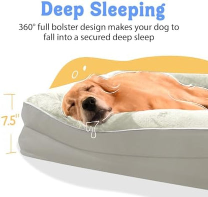 Chez Paw Waterproof Orthopedic XL Dog Bed for Large and Extra Large Dogs