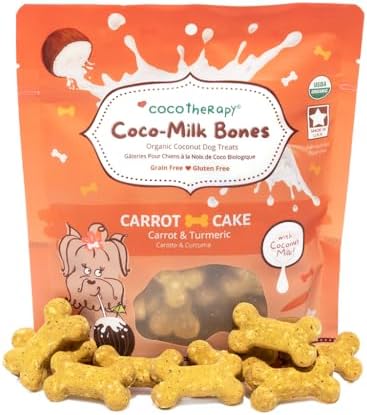 CocoTherapy Coco-Milk Bones Dog Treat (Carrot Cake) 6 Oz.