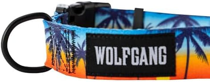 Wolfgang Wide Venture Dog Collar Sunsetpalms Print Large
