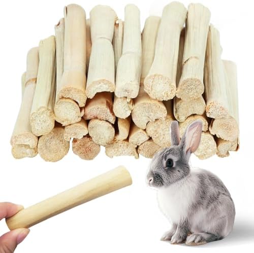 Jorewood 250g Sweet Bamboo Chew Sticks Rabbit Chew Sticks for Rabbits, Natural Bunny Chew Toy for Teeth Grinding, Small Animal Treats for Guinea Pig, Hamster, Chinchilla