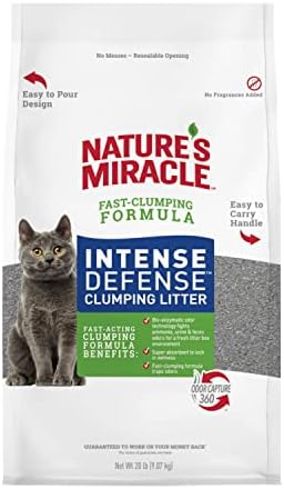 Nature's Miracle Intense Defense Fast-Acting Clumping Cat Litter, 20 lbs