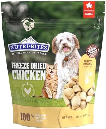 Nutri Bites Freeze Dried Chicken Dog & Cat Treats, Single Ingredient