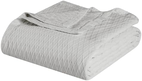 Superior Cotton Blanket, Lightweight, Breathable Bedding, King, Platinum