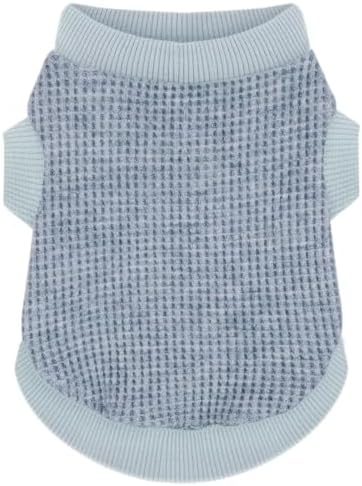 Cozy and Functional Dog Shirts for Small Puppies: Stretchable Blue Attire with Easy-On Design, Ideal for Chihuahuas and Yorkies - Enhance Comfort and Playfulness on Chill Days X-Large