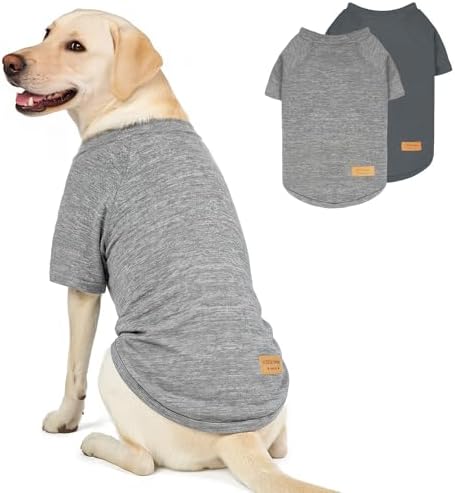 KYEESE 2Pack Dog Sweater with Sleeves Fleece Shirt for Large Dogs