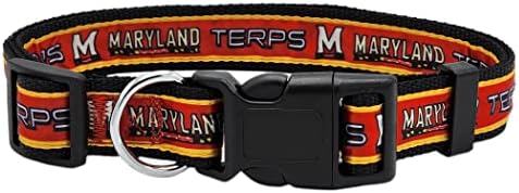 Pets First Collegiate PET Collar OLD VERSION Maryland Terrapins Dog Collar, Size Large. Best Sports Team Collar for Dogs & Cats. A Shiny & Colorful Dog & Cat Collar Licensed by The NCAA