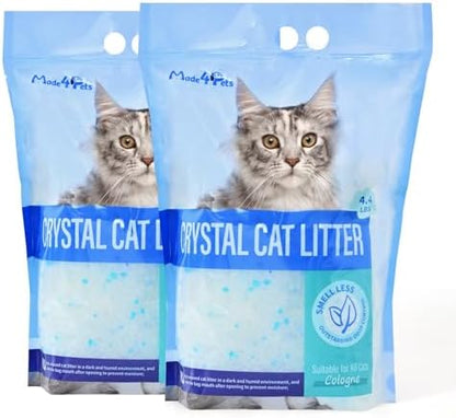 Made4Pets Cat Litter Crystals,Non Clumping Litter 8.6 lbs(2 x 4.3 lb Packs)