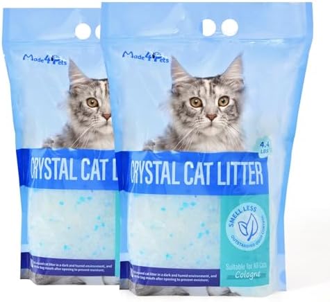 Made4Pets Cat Litter Crystals,Non Clumping Litter 8.6 lbs(2 x 4.3 lb Packs)