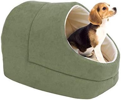 Self Warming Burrow Cat Bed, Washable Pet Hideway House