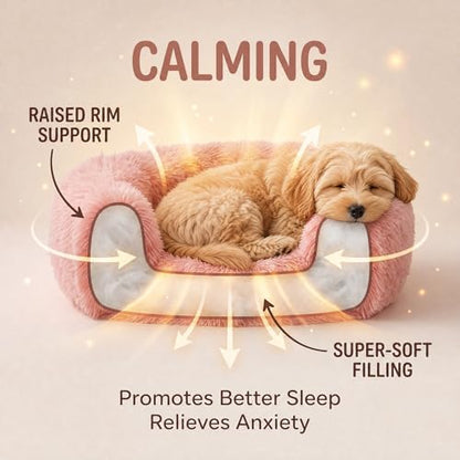 Calming Donut Small Dog Bed for Chihuahua Yorkie Maltese Shih Tzu