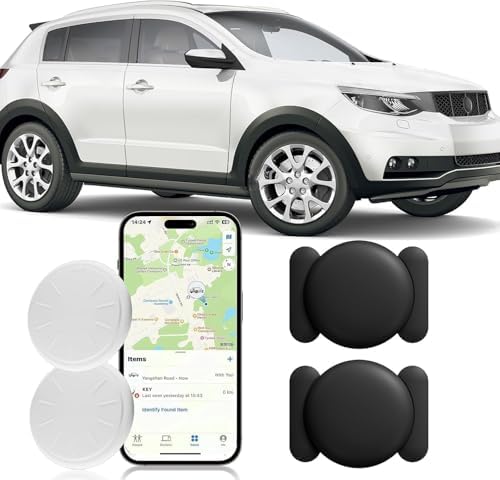 2 Pack GPS Tracker for Vehicles,No Monthly Fee Tracker Device for Vehicles Work with Apple Find My(iOS Only),Hidden CarTracker,Mini Portable GPS Tracker for Cars,Trucks,Motorcycle