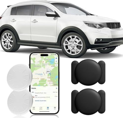 2 Pack GPS Tracker for Vehicles,No Monthly Fee Tracker Device for Vehicles Work with Apple Find My(iOS Only),Hidden CarTracker,Mini Portable GPS Tracker for Cars,Trucks,Motorcycle