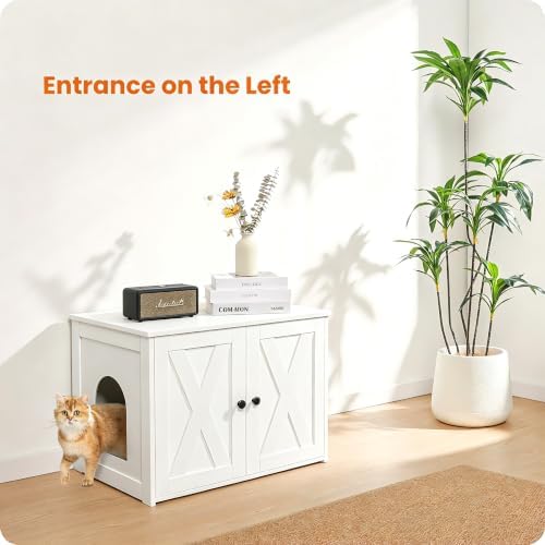 Dwanton Cat Litter Box Enclosure, Hidden Litter Box Furniture, 27.6 Inches