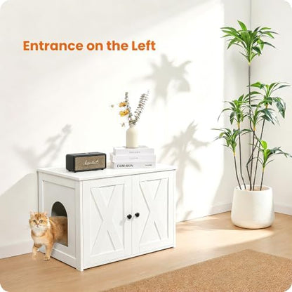 Dwanton Cat Litter Box Enclosure, Hidden Litter Box Furniture, 27.6 Inches