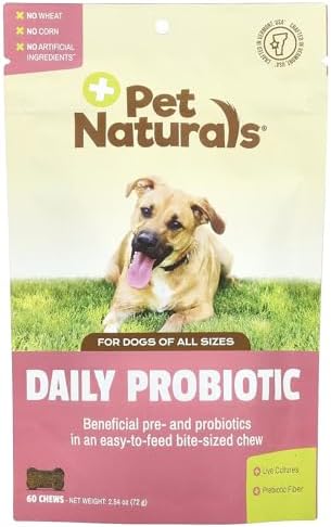 Pet Naturals Daily Probiotic Soft Chews for Dogs, Digestive and Immune Support Supplement, 1 Billion CFU Per Chew, Duck, 60 Count (Pack of 2)