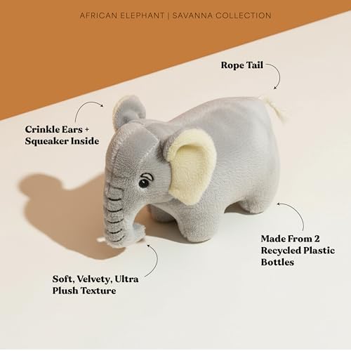 Premium Plush Dog Toy - Elephant Plush Dog Toy, Small Eco Friendly