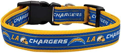 NFL PET Collar Los Angeles Chargers Dog Collar, Medium Football Team Collar for Dogs & Cats. A Shiny & Colorful Cat Collar & Dog Collar Licensed by the NFL