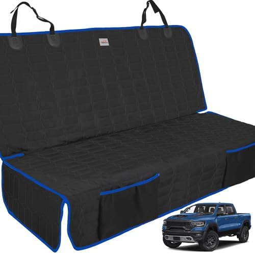 Reliadura Back Seat Cover for Dogs, Washable Bench Seat Covers for Trucks,Nonslip Truck Seat Cover Protector for F150/Ram1500/GMC Sierra/Toyota/Chevrolet Silverado,Car Seat Covers for Dogs