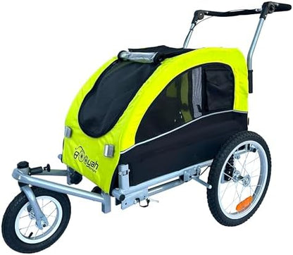 Booyah Medium Dog Stroller & Pet Bike Trailer with Suspension - Black