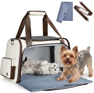 Homespon 34.5L Soft-Sided Cat Dog Carrier, Airline Approved Pet Bag
