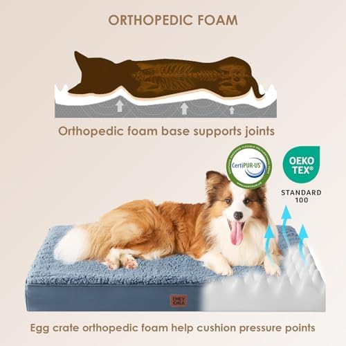 EHEYCIGA Orthopedic Dog Bed Extra Large with Removable Washable Cover, 41IN