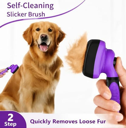 Cat Grooming Kit,Kitten Puppy Pet Dog Grooming Kit,Dog Slicker Brush,9PCS