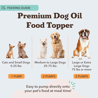 Natural Dog Company Wild Alaskan Salmon Oil for Dogs & Puppies - Omega 3 Fish Oil Supplement for Small Dogs with EPA & DHA, Trial Size Skin, Coat, Joint & Heart Support, 8 oz