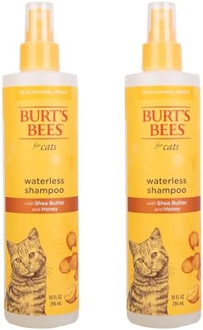 Burts Bees for Pets Waterless Cat Shampoo Spray, 10 Fl Oz, 2-Pack