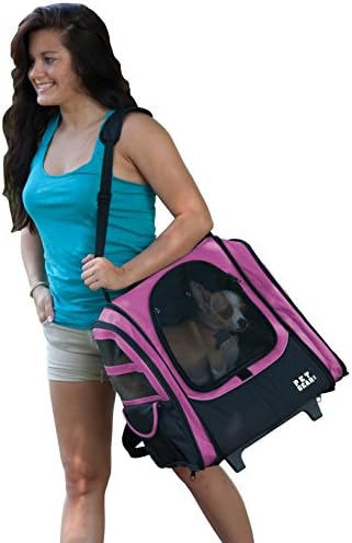 Pet Gear I-GO2 Roller Backpack, Large Traveler, Pink